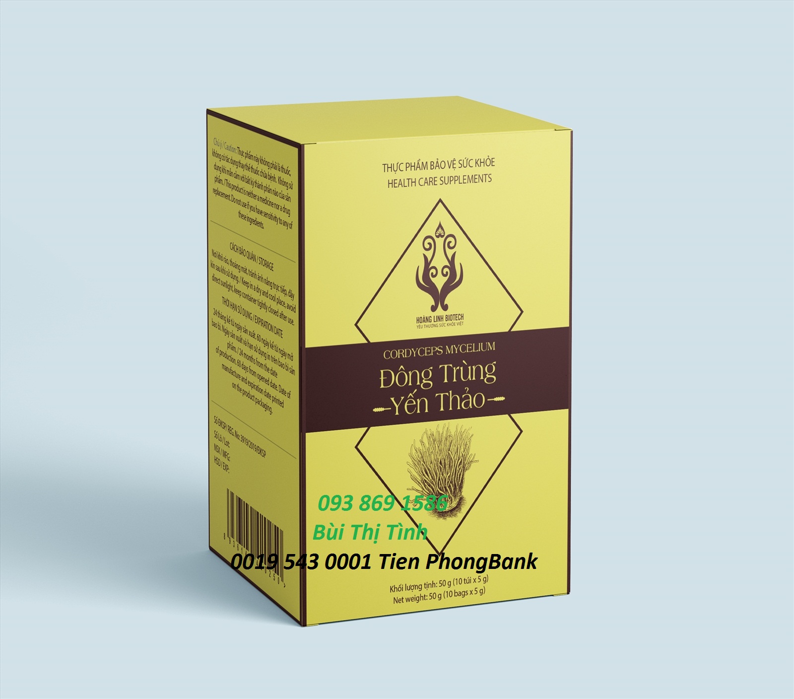 Đ&ocirc;ng Tr&ugrave;ng Yến Thảo Kết hợp đ&ocirc;ng tr&ugrave;ng hạ thảo v&agrave; yến s&agrave;o Sinh Khối Việt Nam