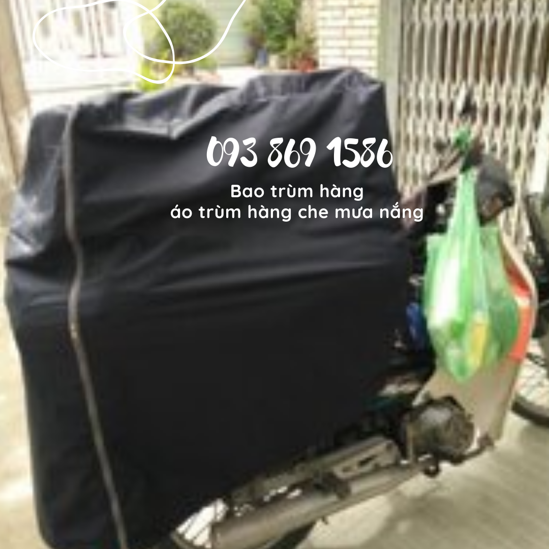 Bao trùm hàng che mưa, bao trùm hàng xe máy shipper