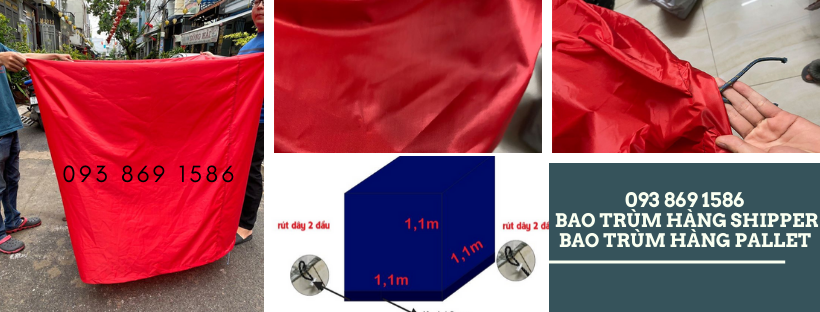 Bao trùm hàng che mưa, bao trùm hàng xe máy shipper, bạt trùm pallet, hàng hóa nhà kho, cửa hàng