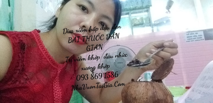 Dừa Xiêm Hấp Đậu Đen Xanh Lòng bài thuốc điều trị bệnh đau khớp, viêm khớp, nhức khớp, gút