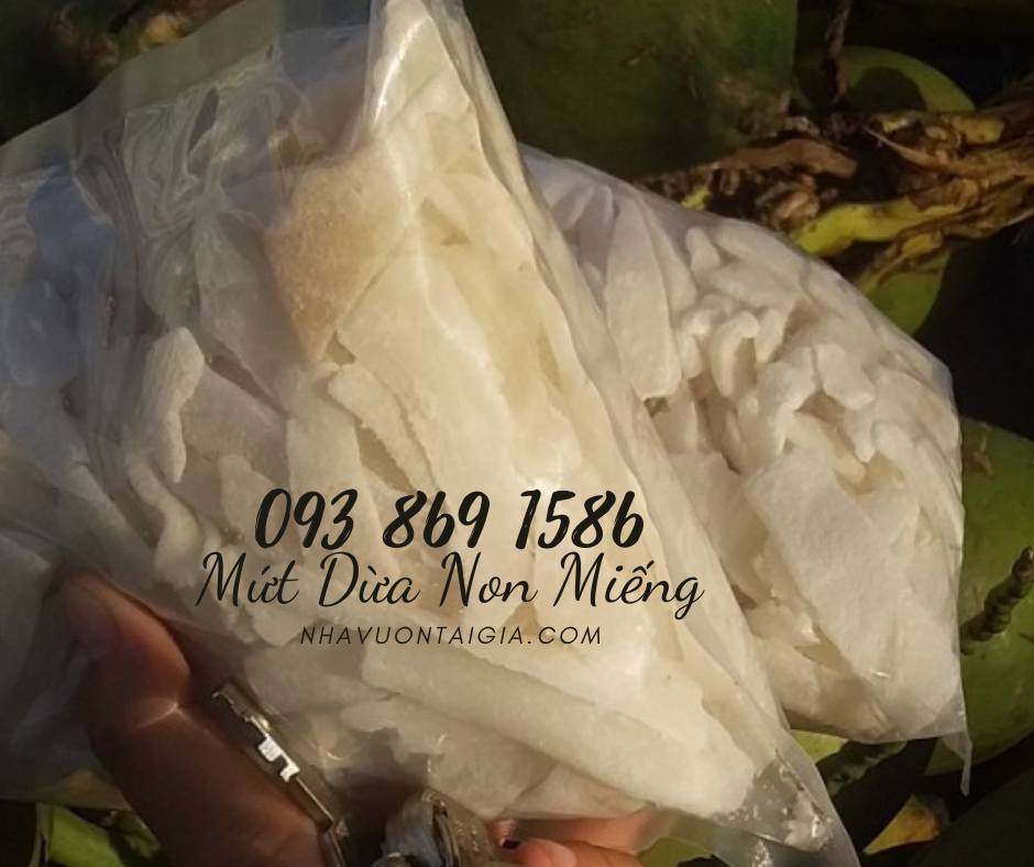 Mứt dừa non Bến Tre Tâm Đức handmade vị truyền thống, lá dứa, cafe, sầu riêng TPHCM