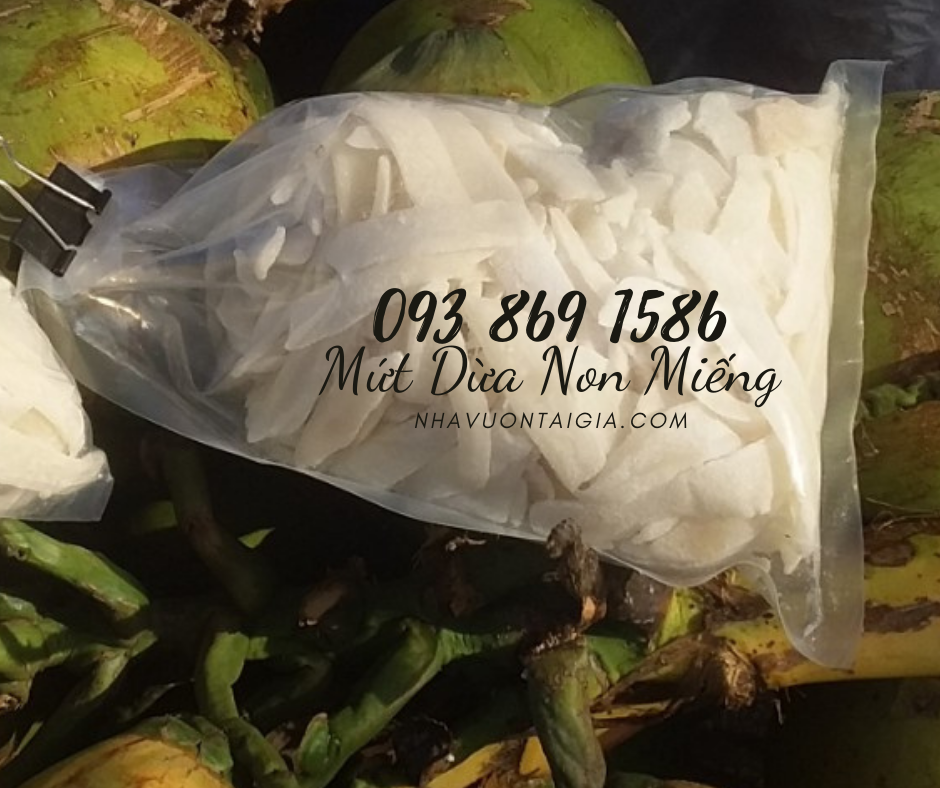 Mứt dừa non Bến Tre Tâm Đức handmade vị truyền thống, lá dứa, cafe, sầu riêng TPHCM