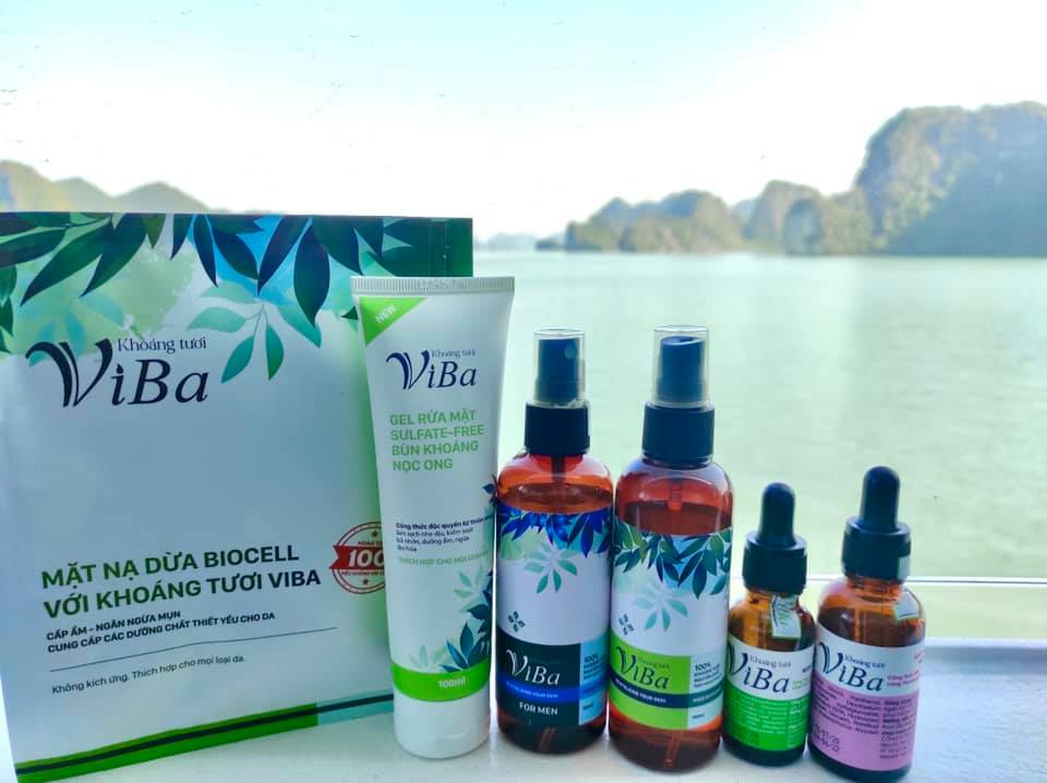 Khoáng tươi viba mỹ phẩm làm đẹp liệu trình chăm sóc da tự nhiên