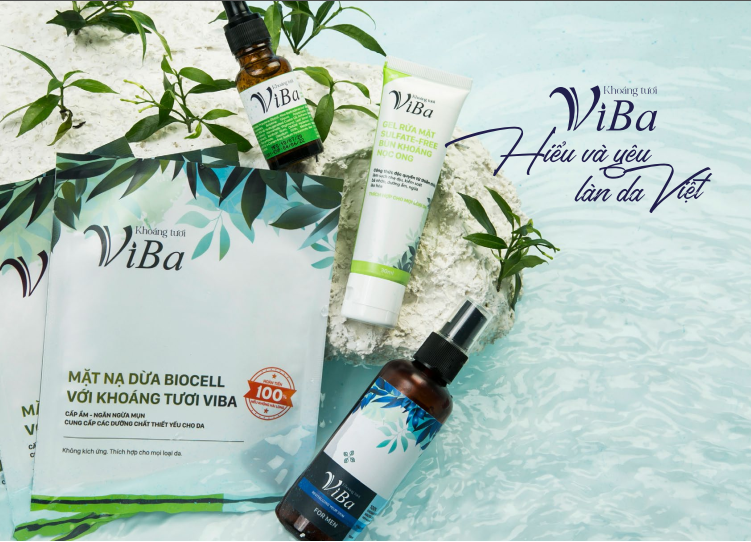 Khoáng tươi viba mỹ phẩm làm đẹp liệu trình chăm sóc da tự nhiên