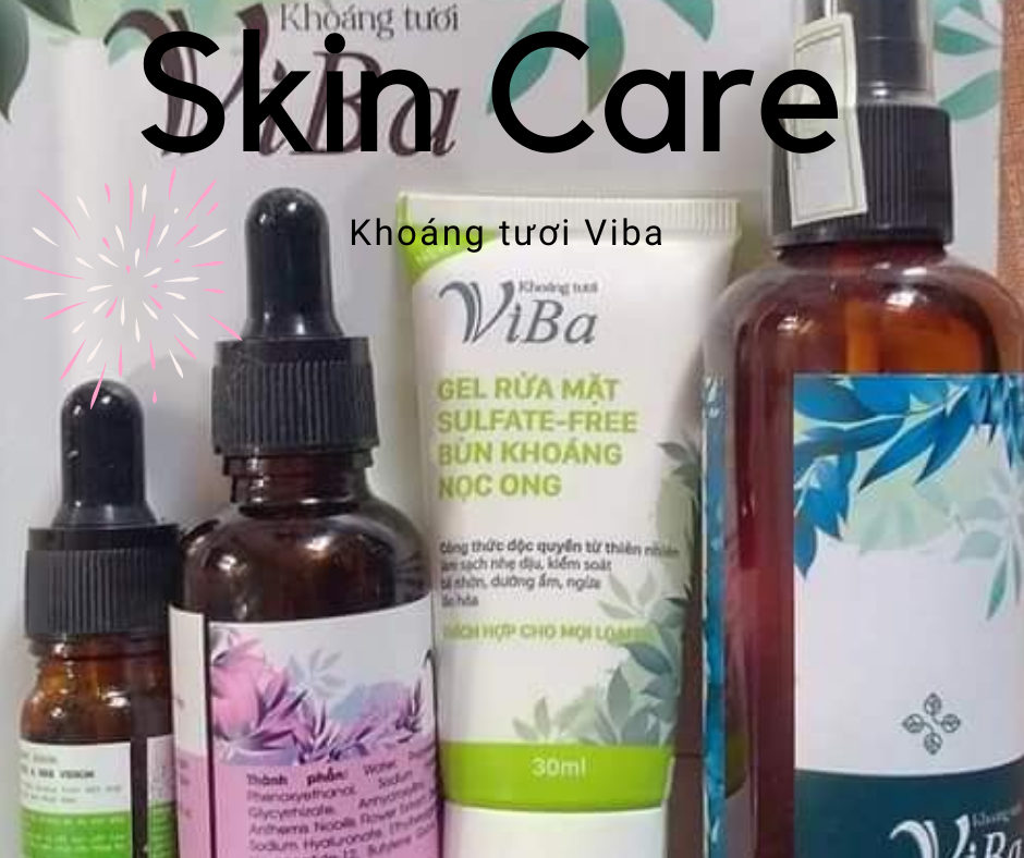 Serum trẻ hóa da Skin care trọn bộ Viba làm đẹp tự nhiên từ nguồn khoáng tươi