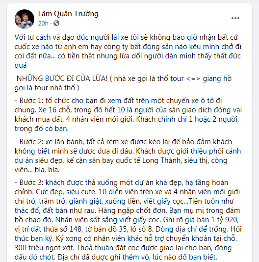Kinh nghiệm mua bán nhà đất từ tài xế lái xe và người mua nhà dính chiêu lừa đảo xuống tiền mua đất nền