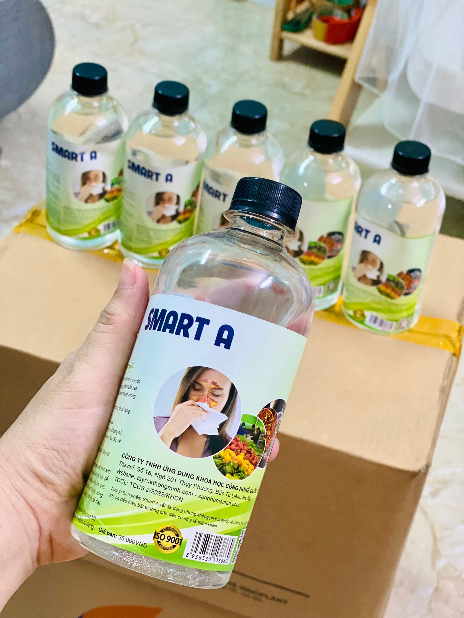 Smart A (Nước A - Anolyte) nước muối điện hoá hoạt hoá sát khuẩn 500ml