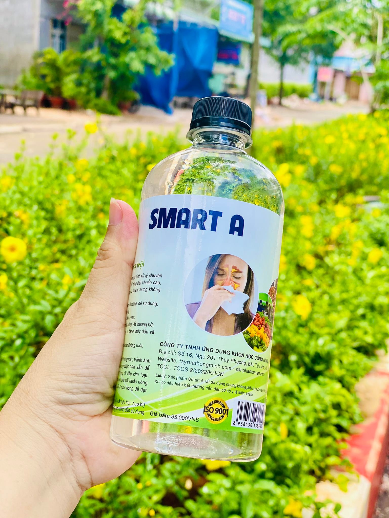 Smart A (Nước A - Anolyte) nước muối điện hoá hoạt hoá sát khuẩn 500ml